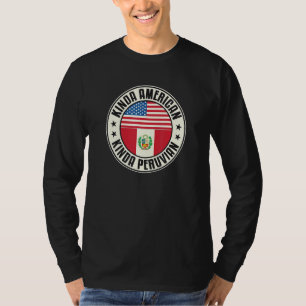Dual Citizenship American Peruvian Peru Usa Flag T-Shirt