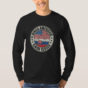 Dual Citizenship American Slovak Slovakia Usa Flag T-Shirt