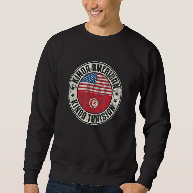 Dual Citizenship American Tunisian Tunisia Usa Fla Sweatshirt (Front)