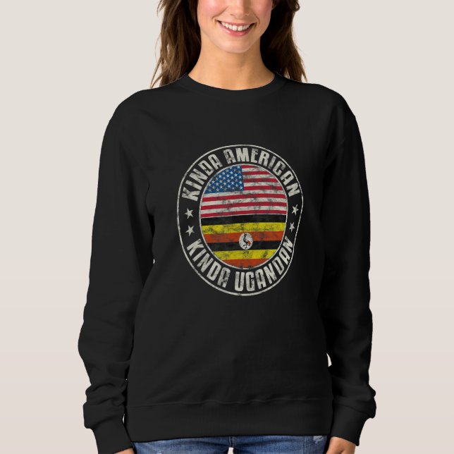 Dual Citizenship American Ugandan Uganda Usa Flag_ Sweatshirt (Front)