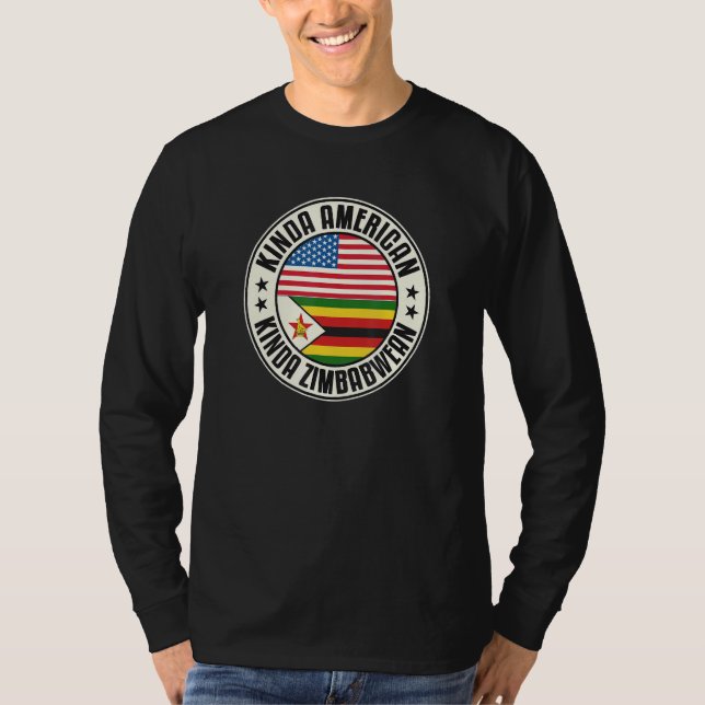 Dual Citizenship American Zimbabwean Zimbabwe Usa  T-Shirt (Front)