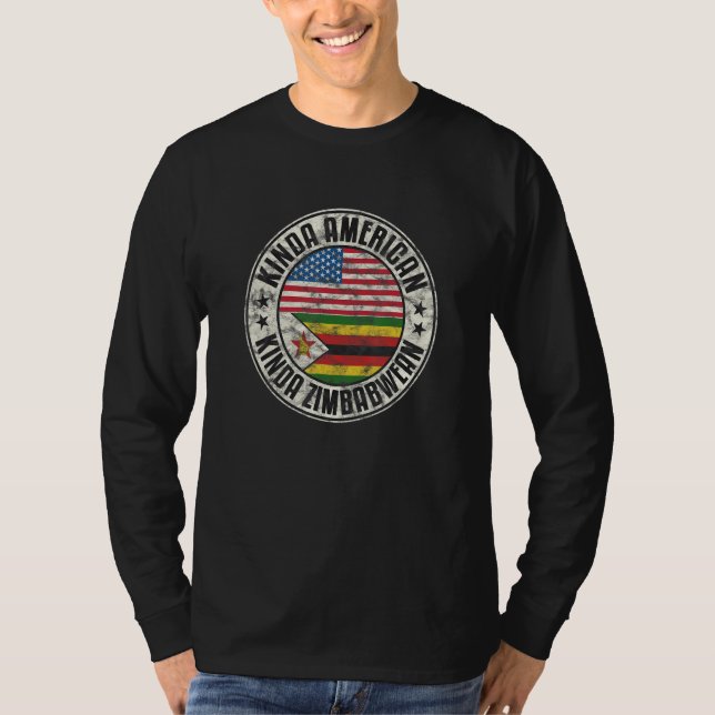 Dual Citizenship American Zimbabwean Zimbabwe Usa  T-Shirt (Front)