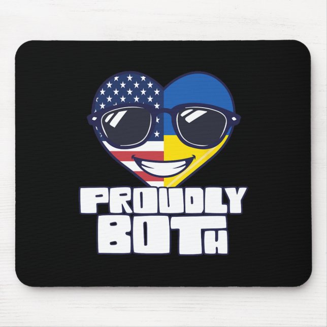 Dual Citizenship Proudly Both Usa Ukraine  Mouse Pad (Front)