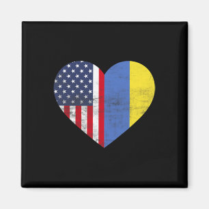 Dual Citizenship Usa Ukraine Heart American Ukrain Magnet