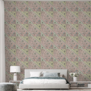 Dual Colour Silver Motif Design Wallpaper