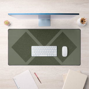 Dual Diamond Moss Green Desk Mat – Customisable