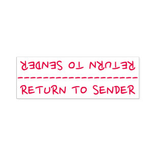 Dual Direction "RETURN TO SENDER" Rubber Stamp