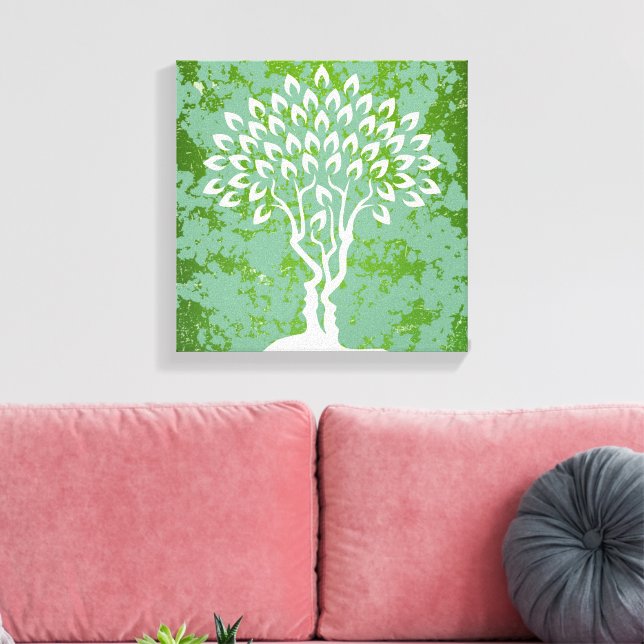 Dual Faces Hidden Tree Optical Magic Revealed Canvas Print (Insitu(LivingRoom))