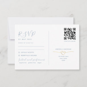  Dual-Function Wedding RSVP Card with QR Code