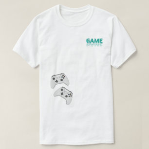 Dual Game Controllers Typography Art T-Shirt