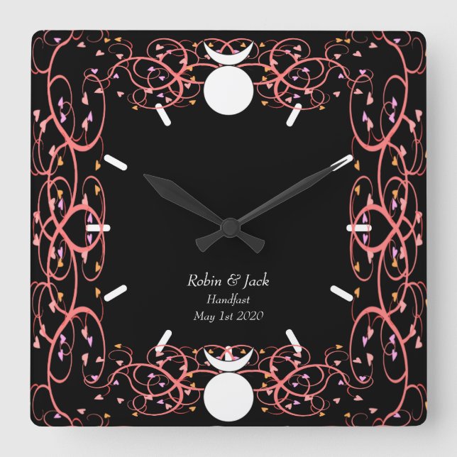Dual Gods Clock for Wiccan Gay Newly Weds (Front)