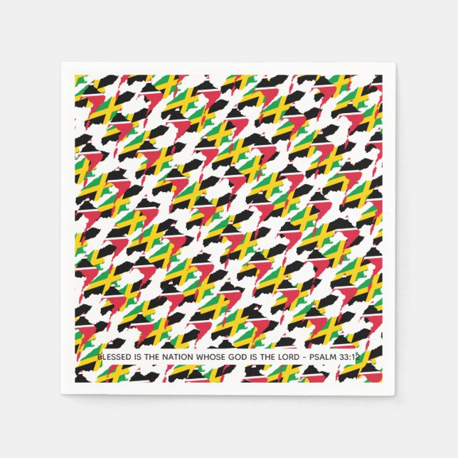 Dual Heritage JAMAICA TRINIDAD & TOBAGO Napkin (Front)