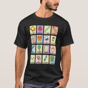 Dual Language Crew Bilingual Spanish Teacher Back T-Shirt