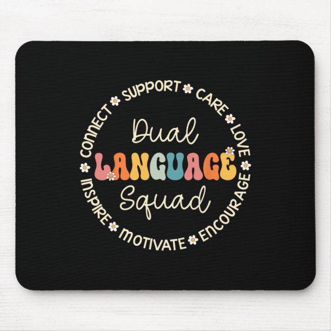 Dual Language Squad Appreciation Week Back to Scho Mouse Pad (Front)