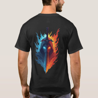 Dual Nature Warrior - Fire & Ice Guardian T-Shirt