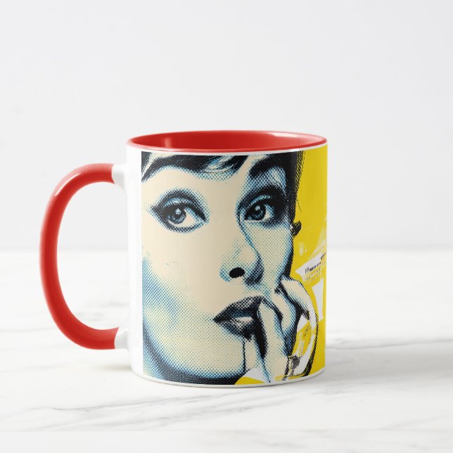 Dual pop art portrait  mug (Left)