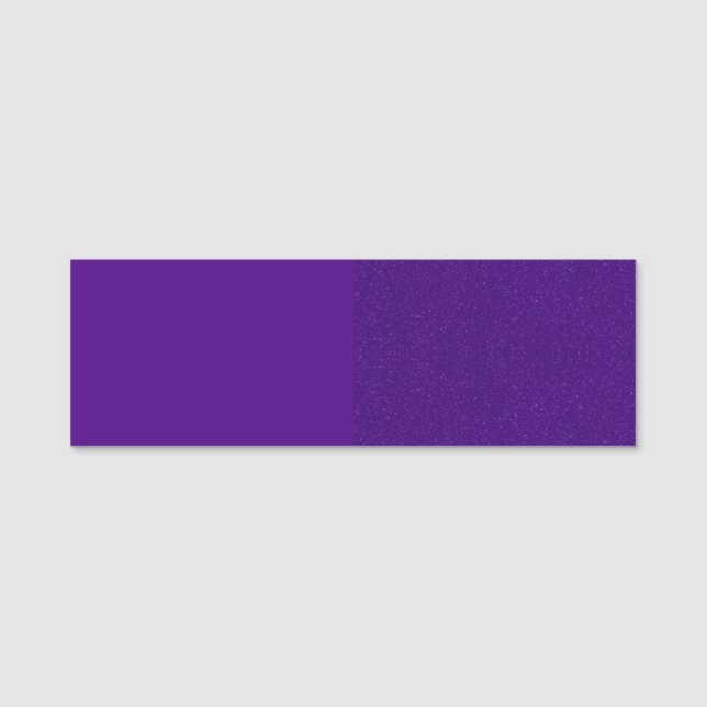 Dual Purple Glitter Custom Classic Name Tag (Front)