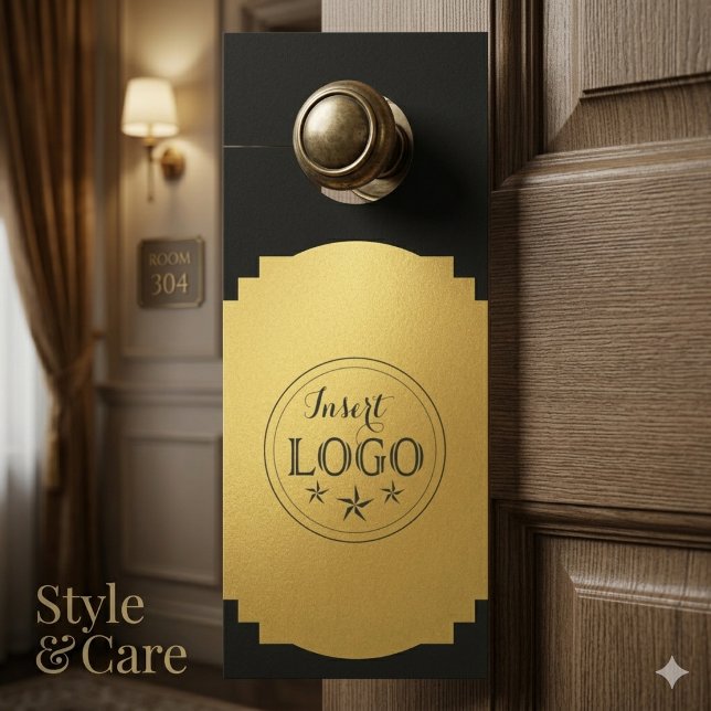 Dual-Sided Door Hanger with QR Code and Logo (Dual-Sided Door Hanger with QR Code and Logo)