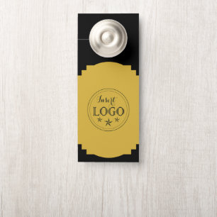 Dual-Sided Door Hanger with QR Code and Logo