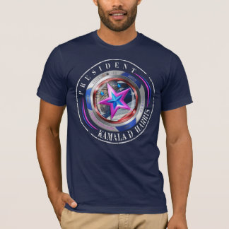 Dual Sided Harris-Walz Wing/Stamp Medallion T-Shirt