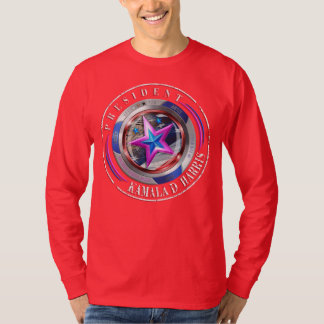 Dual Sided Harris-Walz Wing/Stamp Medallion T-Shirt