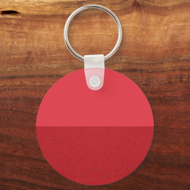 Dual-Texture Tomato Red Round Keychain – Customise (Front)