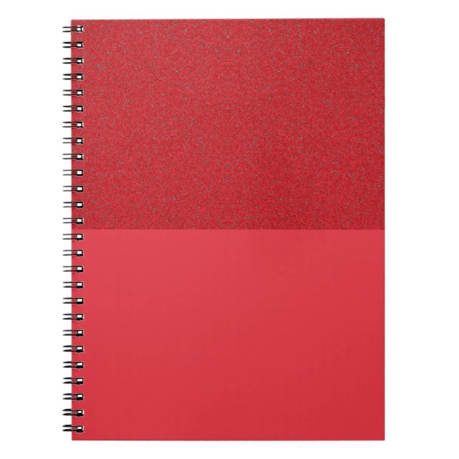 Dual-Texture Tomato Red Spiral Notebook (Custom) (Front)