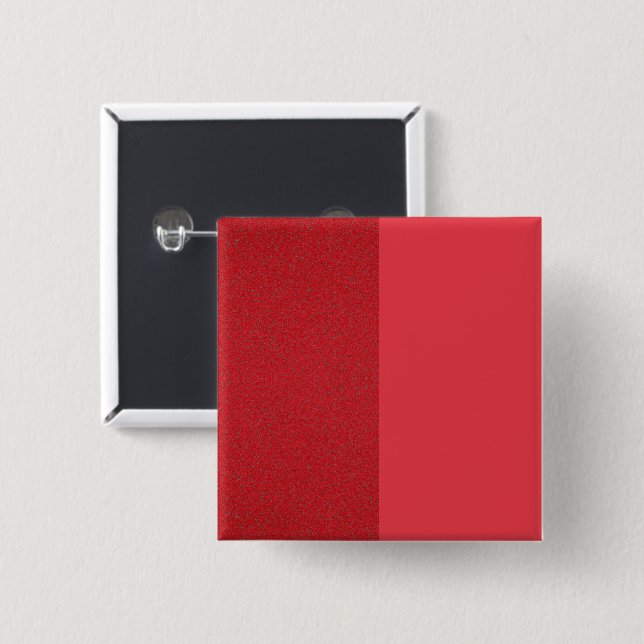 Dual-Texture Tomato Red Square Button – Customise (Front & Back)