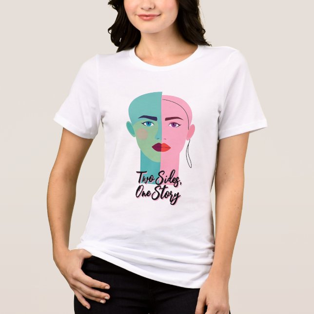 Dual-Tone Abstract Face Tri-Blend Shirt (Front)