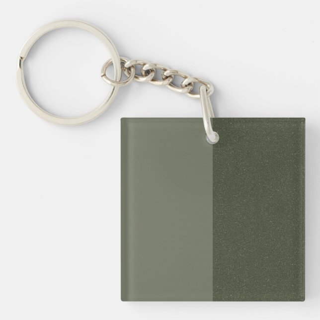 Dual-Tone Moss Green Acrylic Keychain – Customise (Front)