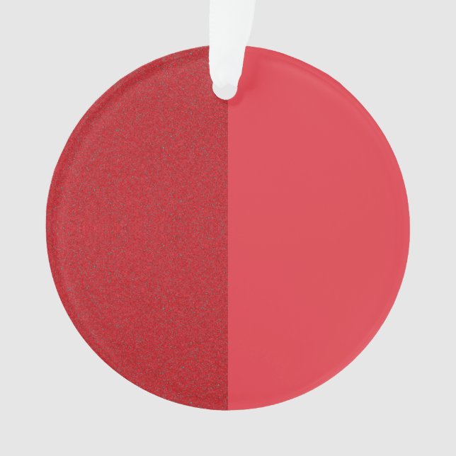 Dual-Tone Tomato Red Noise Acrylic Ornament (Front)