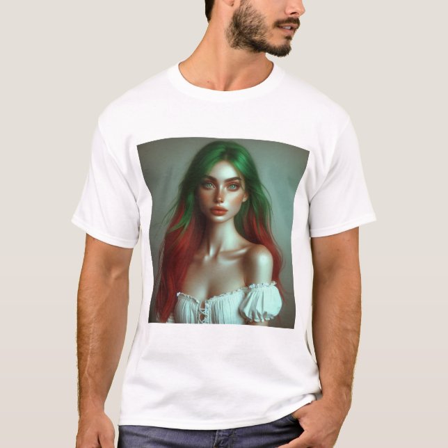 Dual-Toned Elegance T-Shirt (Front)