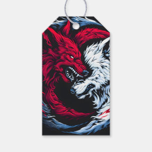 Dual Wild Lunar Wolf Gift Tags