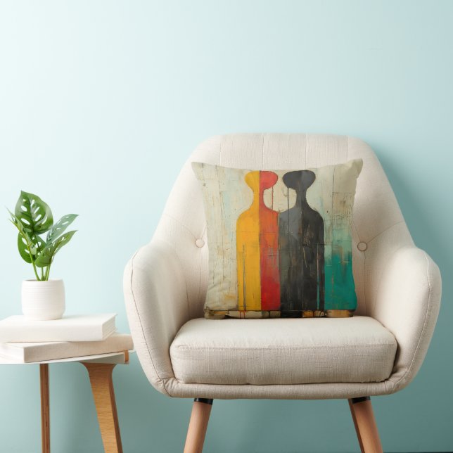 Duality – Abstract Figures of Light and Shadow Cushion (Chair)