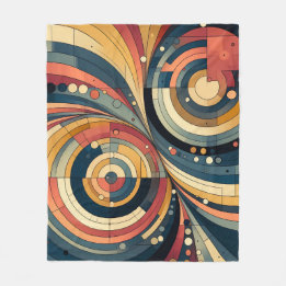 Duality - Bauhaus - Fleece Throw Blanket