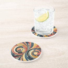 Duality - Bauhaus - Sandstone Coasters