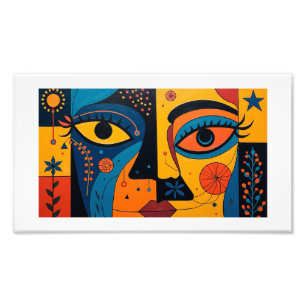 Duality in Bloom: A Symphony of Sight and Symbol Photo Print
