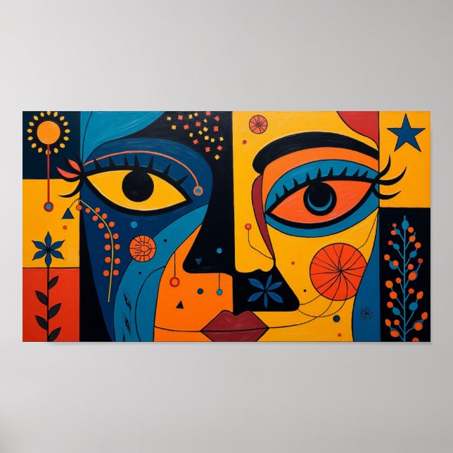 Duality in Bloom: A Symphony of Sight and Symbol Poster (Front)