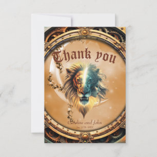 Duality of Strength, The Lion and the Woman. Thank You Card