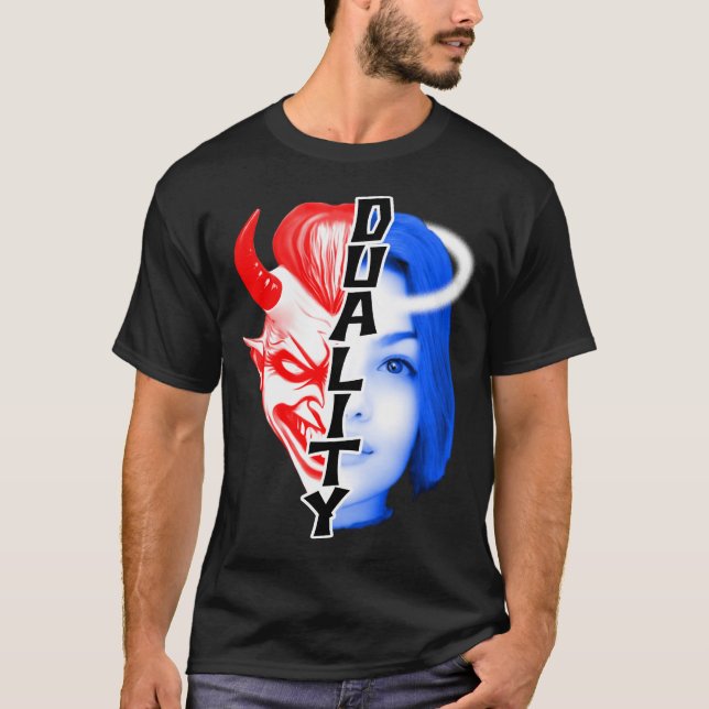 DUALITY TEE. Angel or Devil? T-Shirt (Front)