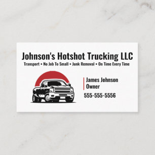 Dually Hot Shot Trucking Business Card