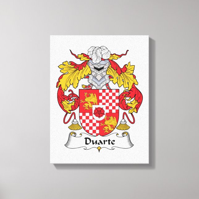 Duarte Family Crest Canvas Print (Front)