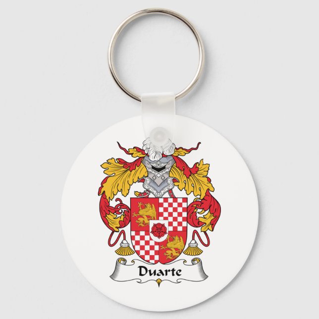 Duarte Family Crest Key Ring (Front)