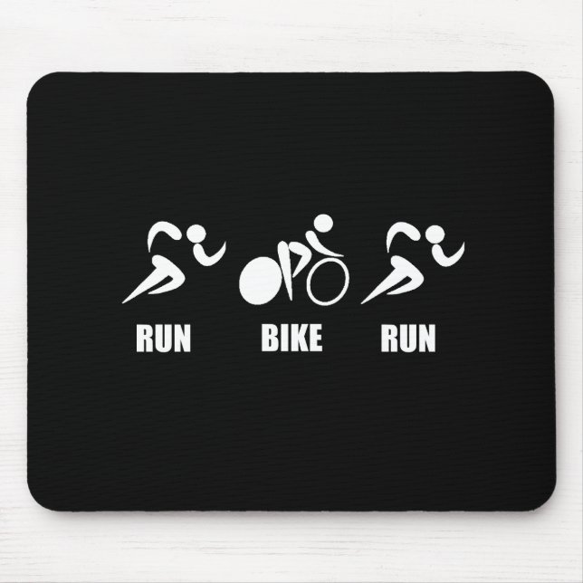 Duathlon Run Bike Run Mouse Pad (Front)