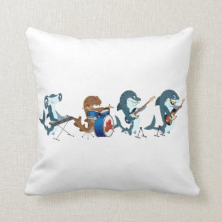 Dub Shark Band Throw Pillow