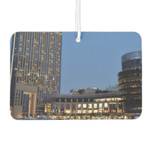 Dubai architecture at night car air freshener