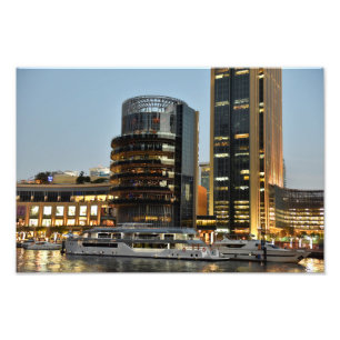 Dubai architecture at night photo print