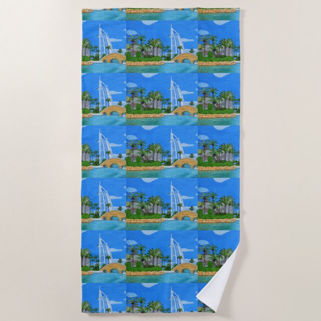 Dubai Beach Towel  (Front)
