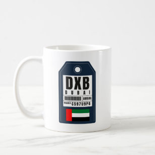 Dubai Boarding Pass - United Arab Emirates DXB Coffee Mug
