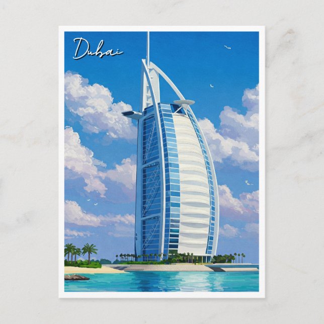 Dubai Burj Al Arab UAE Travel Postcard (Front)